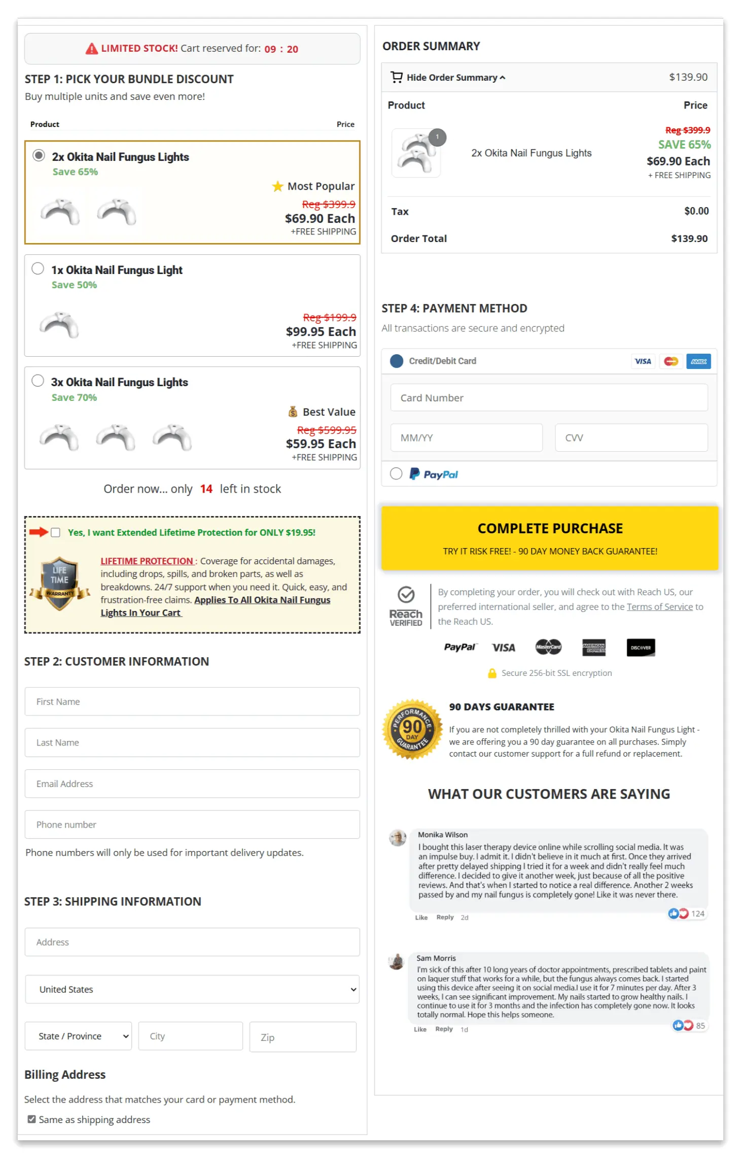 Okita Secure Checkout Page